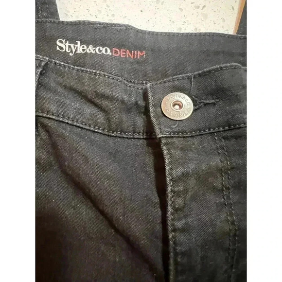 Style & co. Black denim capri size 14 - Picture 6 of 6